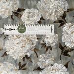 Ophelia - weiße Blüten auf graubraunem Grund