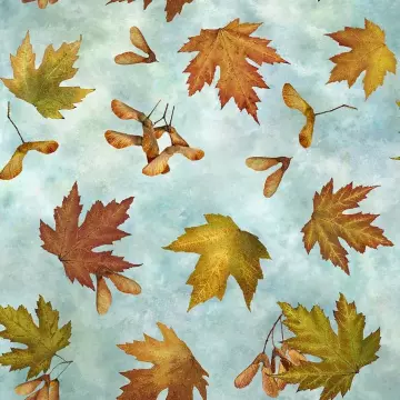 Autumn Splendor - fallende Blätter hell