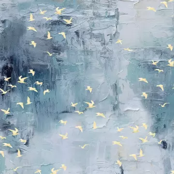 Behind Blue Eyes - Plaster with Birds