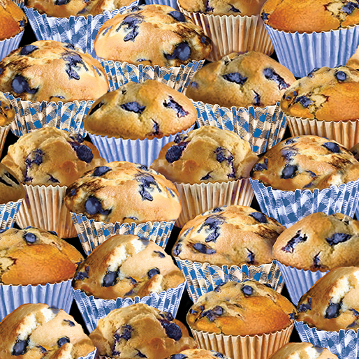 Blaubeeren Muffins allover - 1 Stück = 1,90 Meter