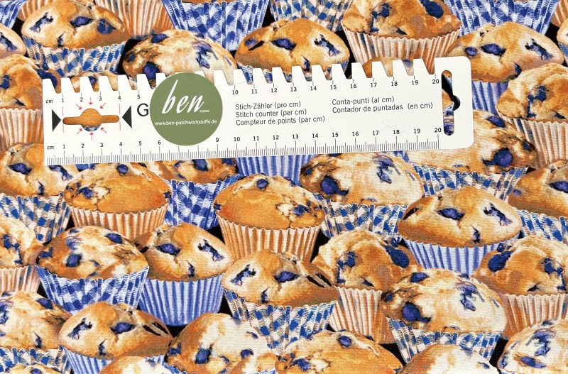 Blaubeeren Muffins allover - 1 Stück = 1,90 Meter