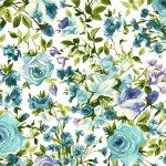 Blumenvielfalt türkisblau - Bloom On - 1 Stück = 3,40 Meter