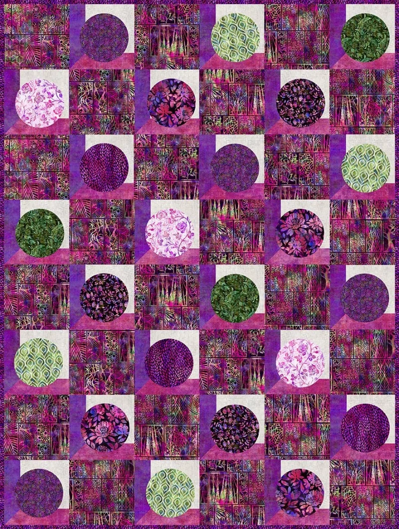 Halcyon II - Travels Quilt Kit MAGENTA