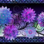 Dazzle - Blüten Bordüre purple - 1 Stück = 3,20 Meter