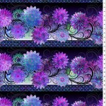 Dazzle - Blüten Bordüre purple - 1 Stück = 3,20 Meter