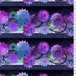 Dazzle - Blüten Bordüre purple - 1 Stück = 3,20 Meter