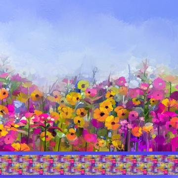 A Year of Art - SUMMER Bordüre - 1 Stück = 3,00 Meter