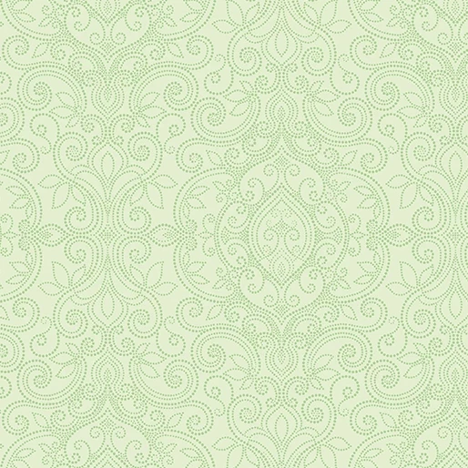 Etched Tulips - Dotted Damask Light Green - 1 Stück = 2,30 Meter