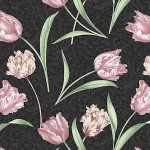 Etched Tulips schwarz