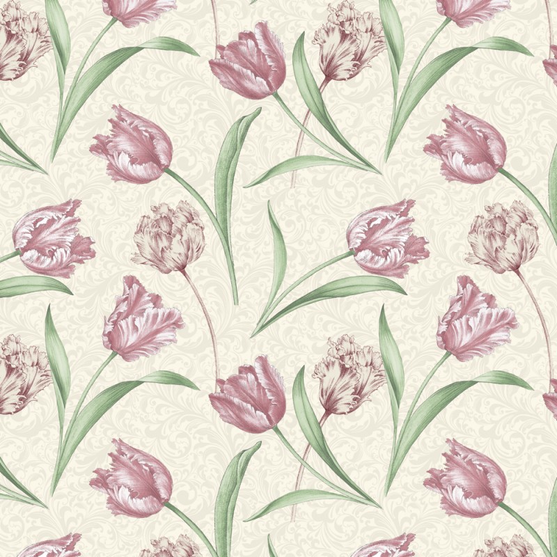 Etched Tulips creme