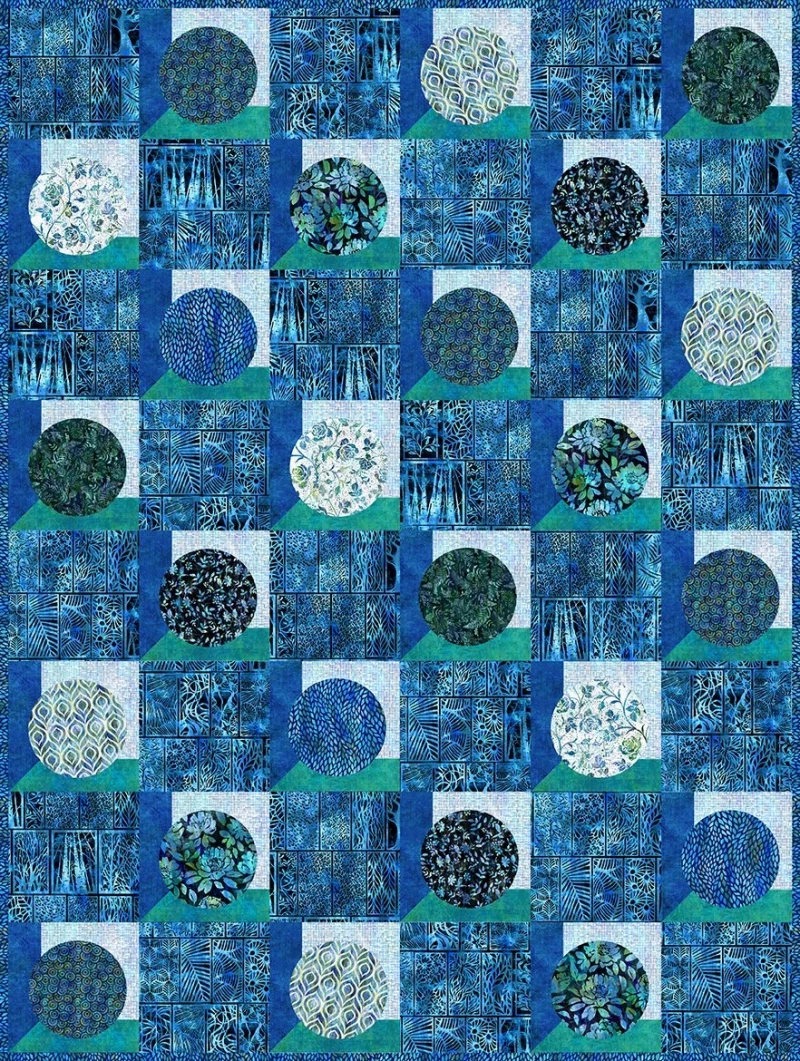 Halcyon II - Travels Quilt Kit BLUE