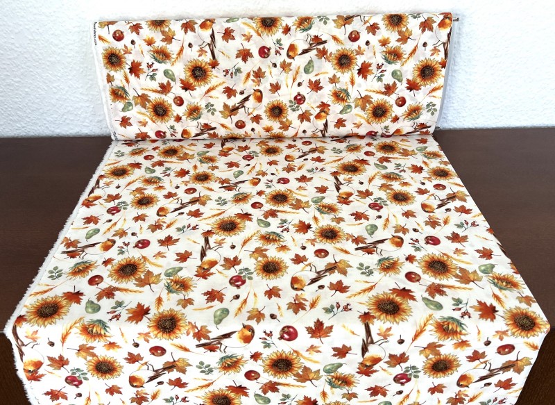 Herbstliches Allerlei auf weiß - 1 Stück = 3,00 Meter