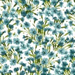 Nelken allover türkis - Bloom On - 1 Stück = 3,20 Meter