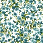 Nelken allover türkis - Bloom On - 1 Stück = 3,20 Meter