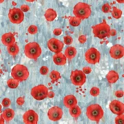 Poppy Meadow - Poppy blue multi