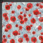 Poppy Meadow - Poppy blue multi