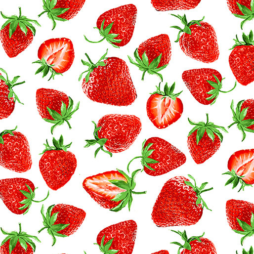 Schöne Erdbeeren auf weiß - 1 Stück = 2,80 Meter