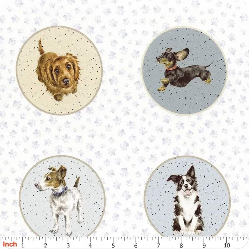 Whiskers & Paws - Panel Circle Dogs