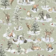 Woodland Whispers - Wildtiere grün