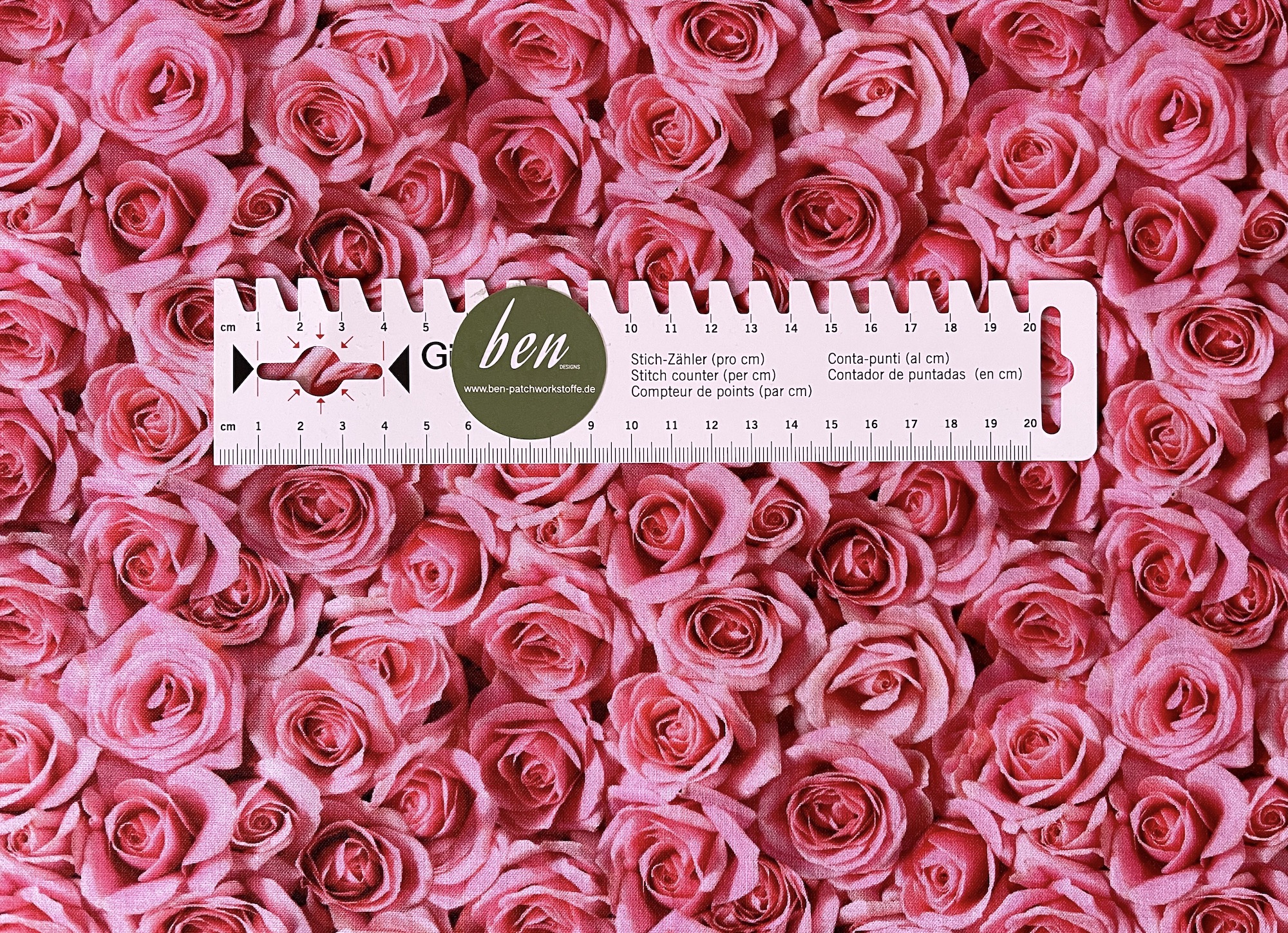 Rosa Rosenblüten - 1 Stück = 1,90 Meter