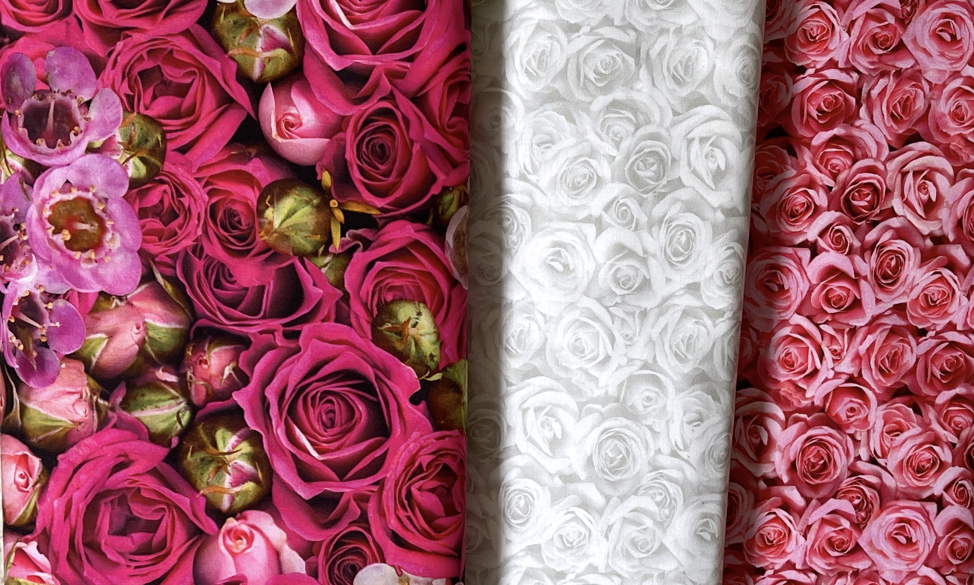 Rosa Rosenblüten - 1 Stück = 1,90 Meter