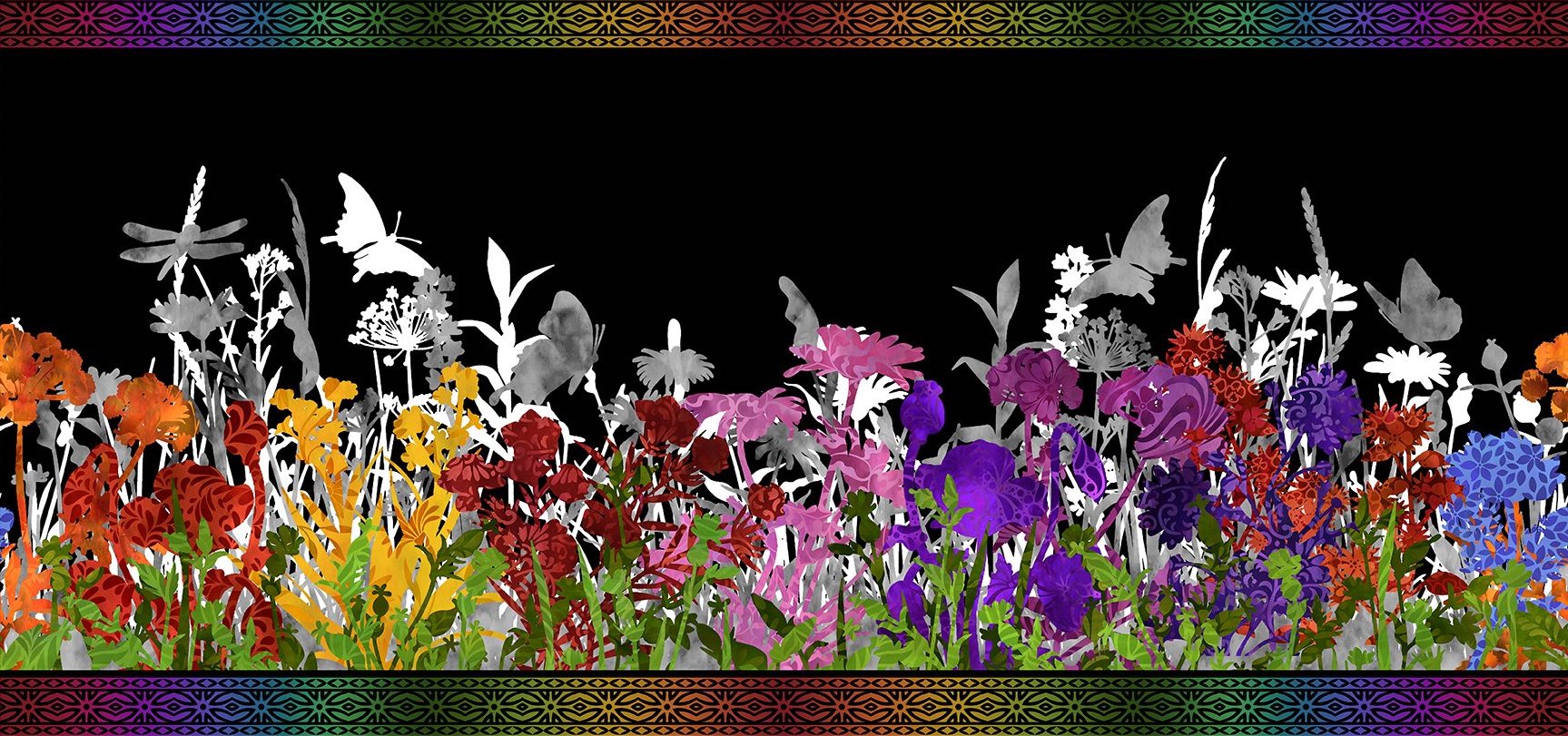 Rainbow of Jewels - Bordüre - 1 Stück = 2,60 Meter