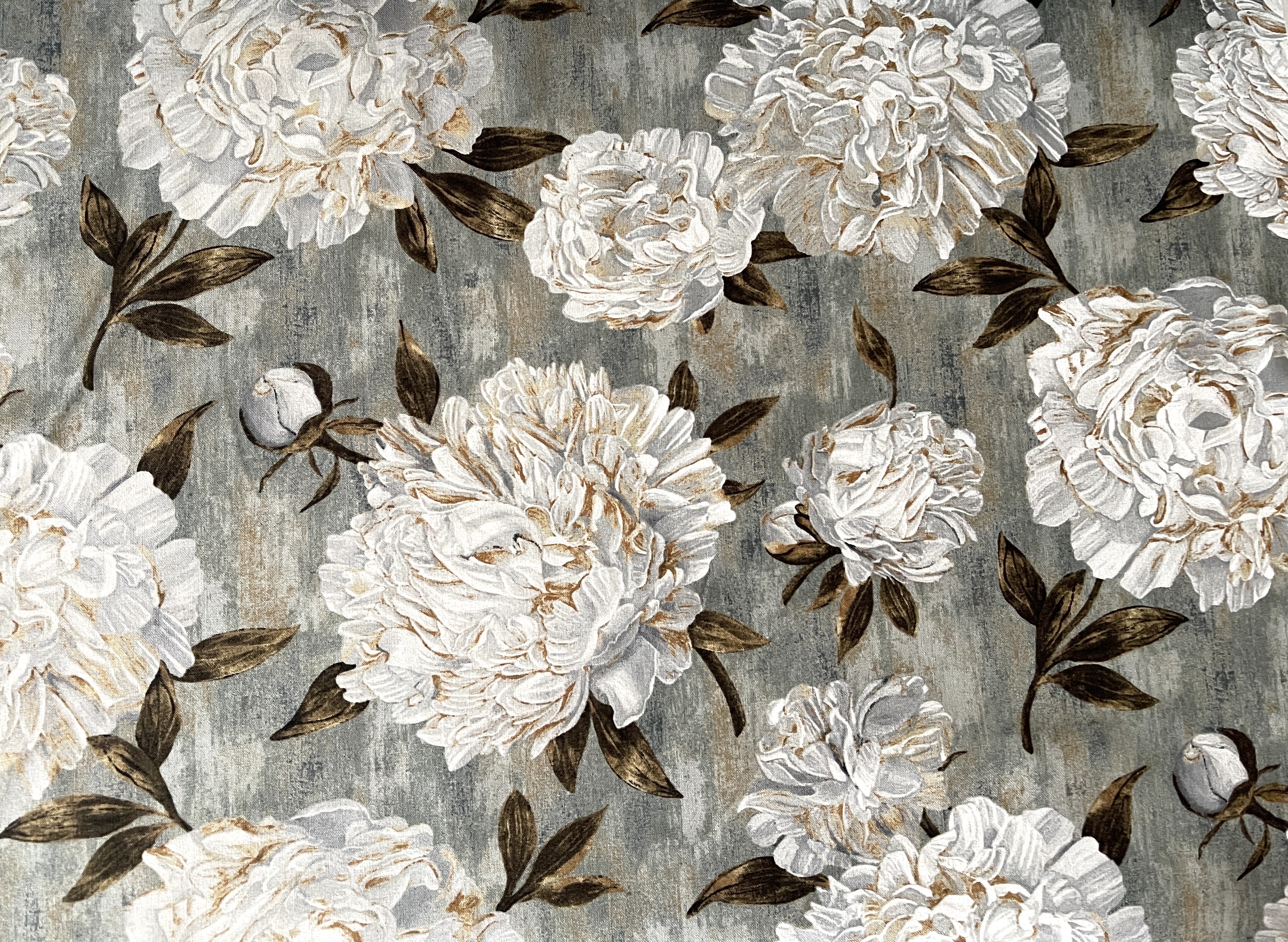 Ophelia - weiße Blüten auf graubraunem Grund