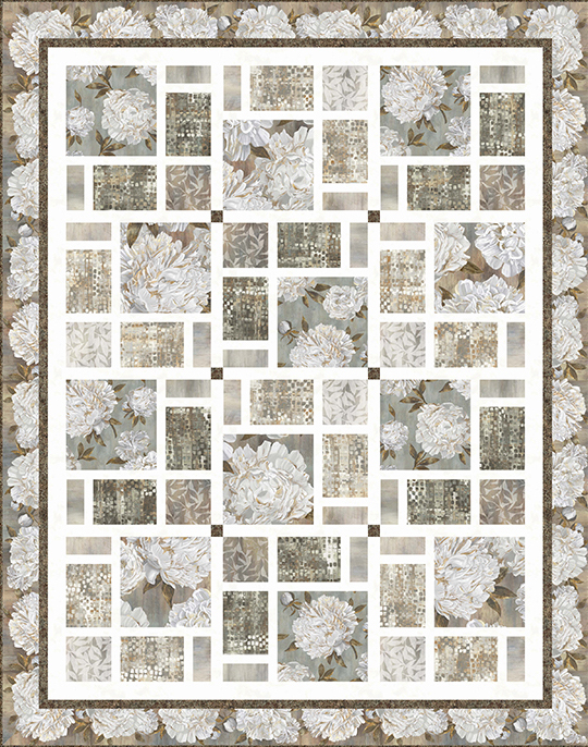 Ophelia - graucreme farbiger Grund