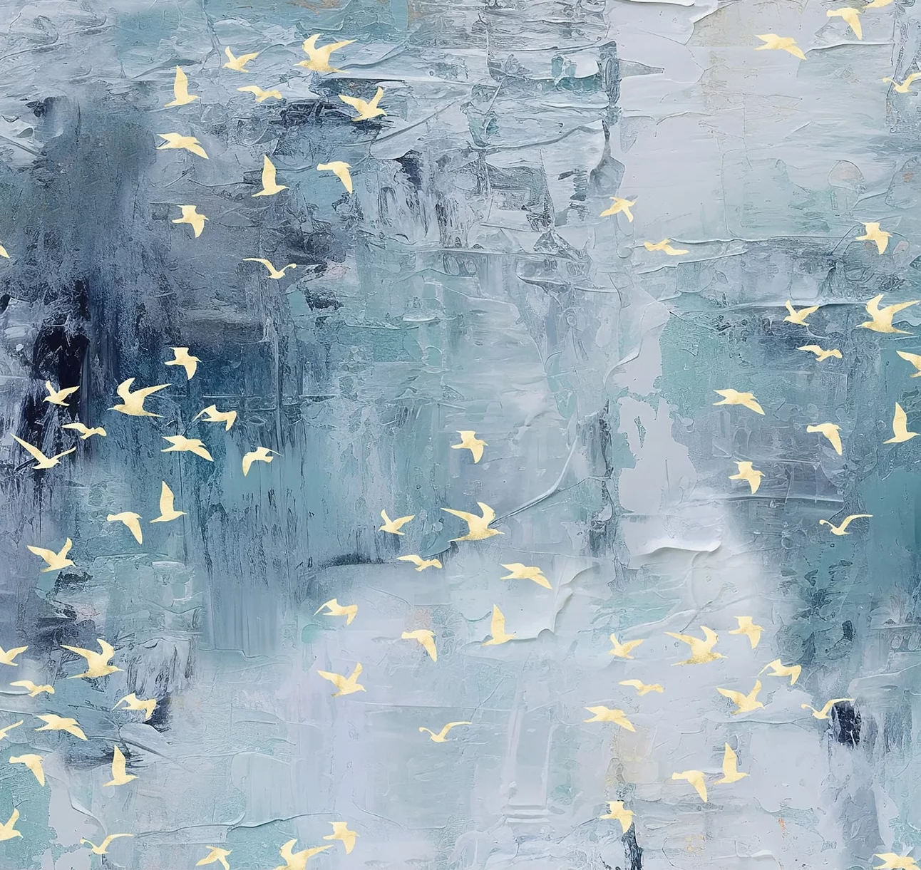 Behind Blue Eyes - Plaster with Birds