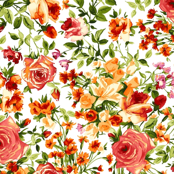 Blumenvielfalt orange apricot - Bloom On- 1 Stück = 2,30 Meter