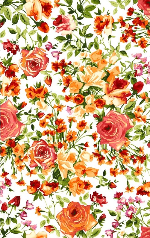 Blumenvielfalt orange apricot - Bloom On- 1 Stück = 2,30 Meter