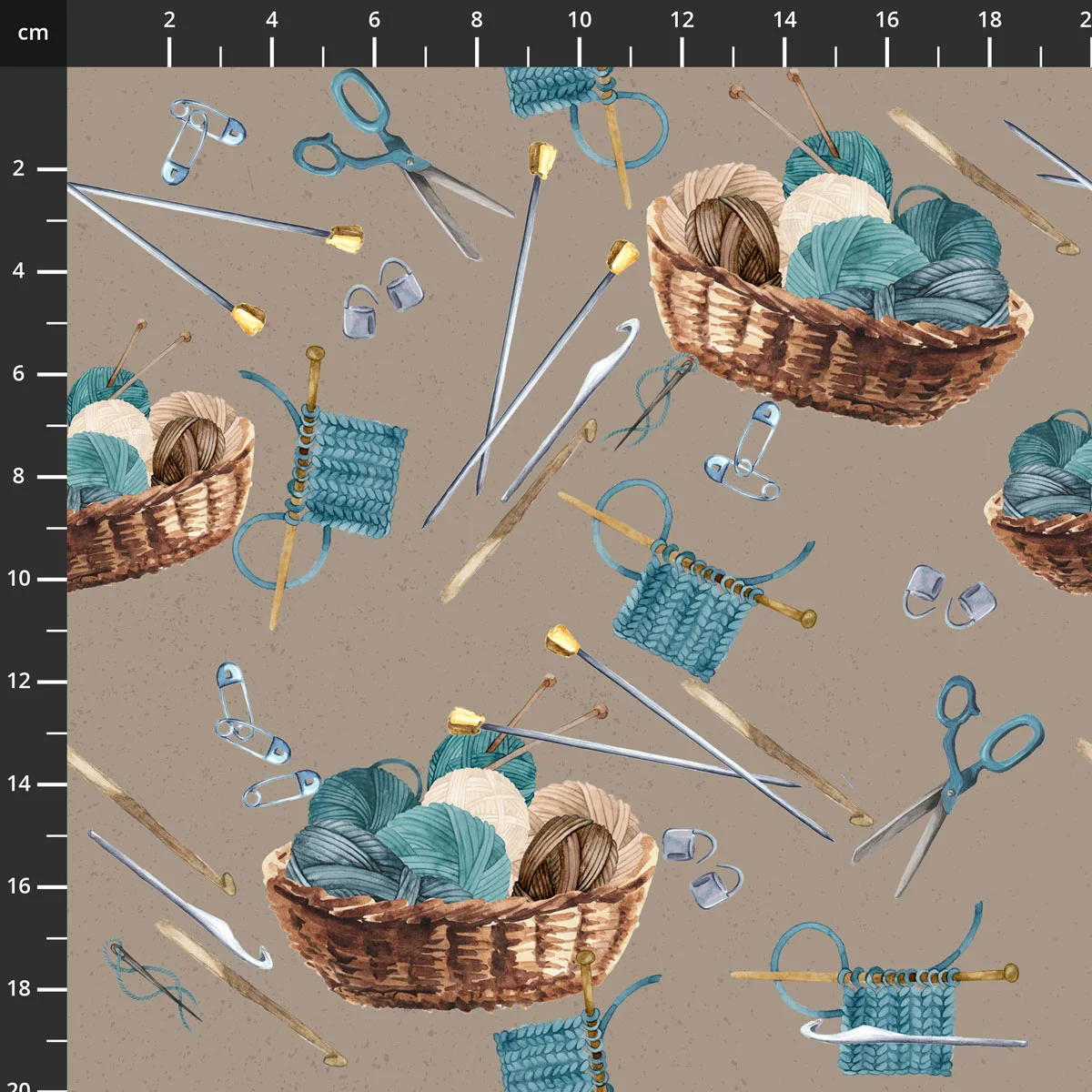 Cosy Knit - Wollkorb teal