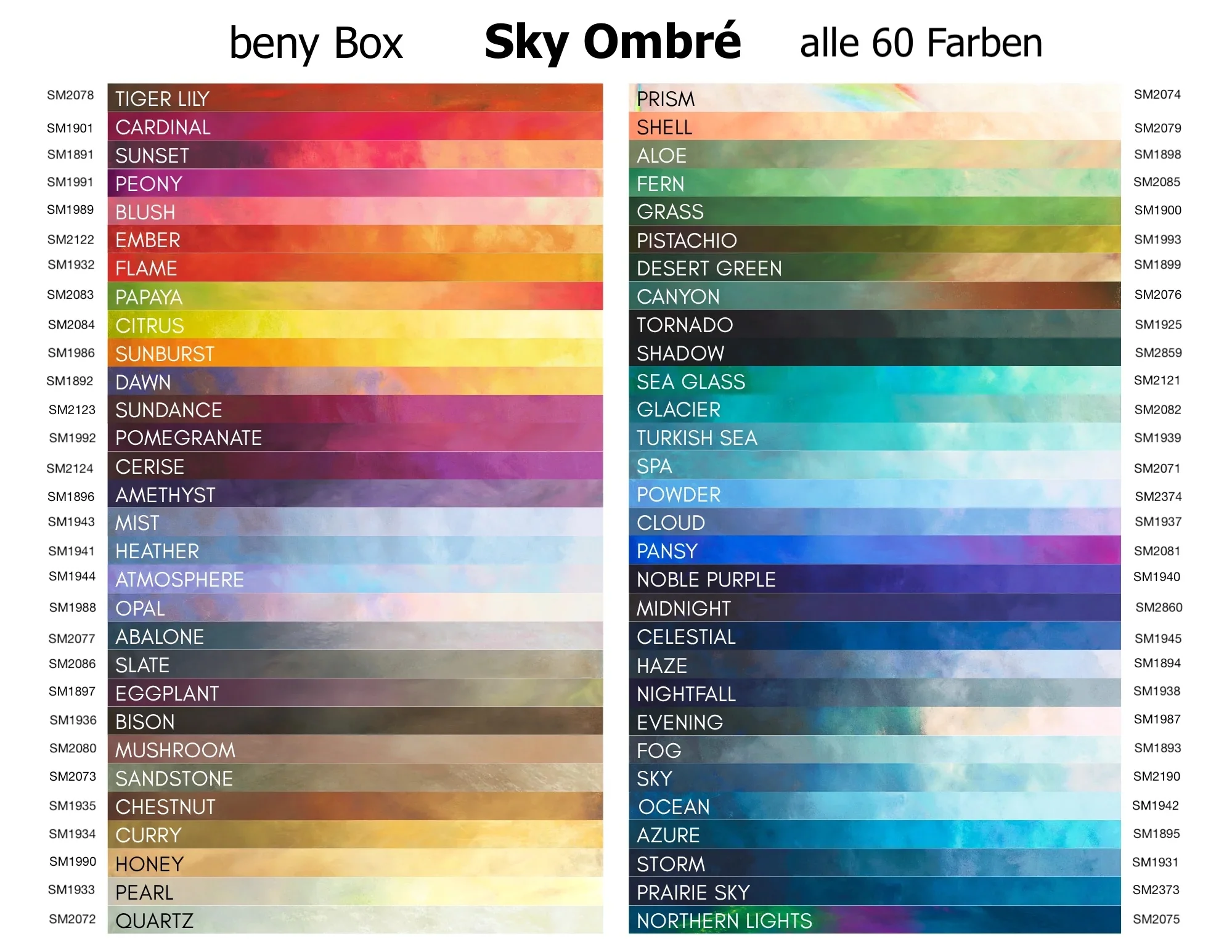 Sky Ombré - beny Box Limited