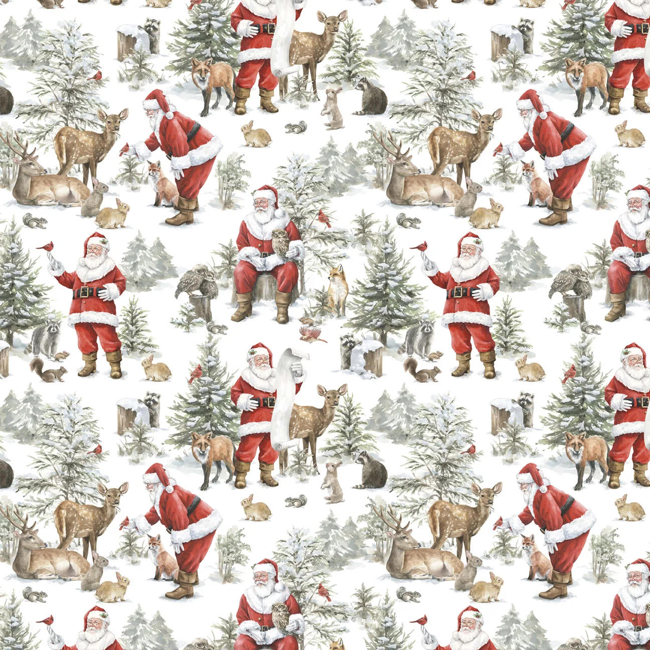 Woodland Whispers - Weihnachtsmann mit Wildtieren