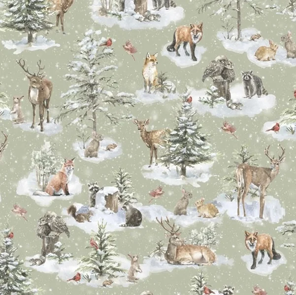 Woodland Whispers - Wildtiere grün