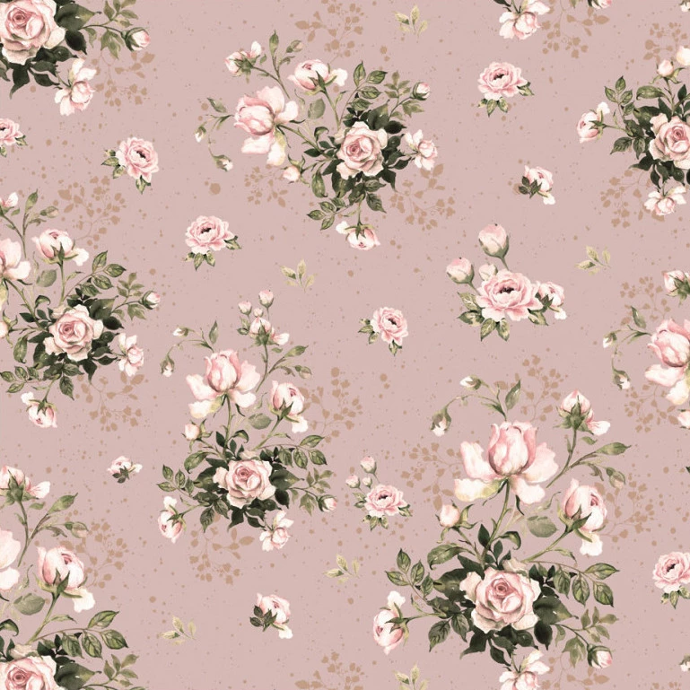 romantisches Rosenbouquet auf altrosé